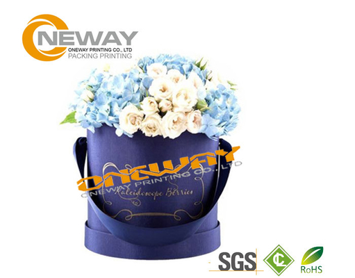 Cardboard Carton Paper Round Flower Box Cylinder Glossy / Matt Lamination