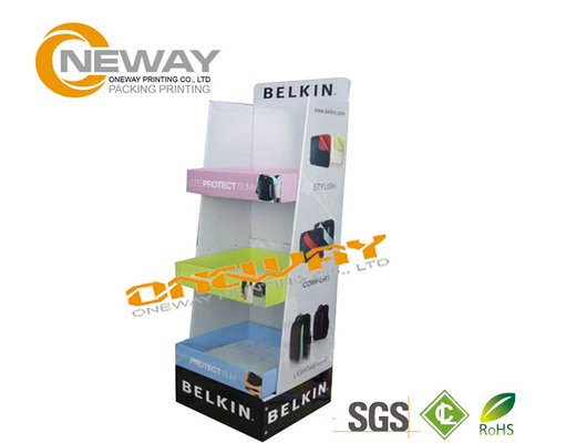 Rectangle Cardboard Display Stands Foil - Stamping Finishing for Advertisement