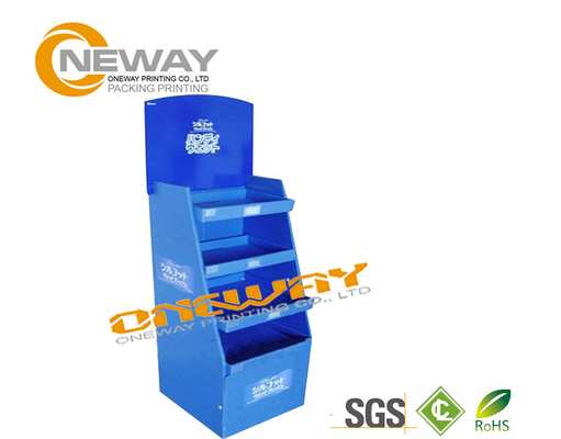 Rectangle Cardboard Display Stands Foil - Stamping Finishing for Advertisement