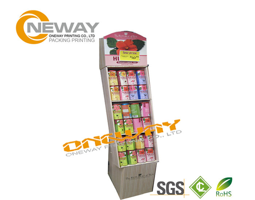 Cardboard Display Stands Racks for Food , Corrugated Floor Displays