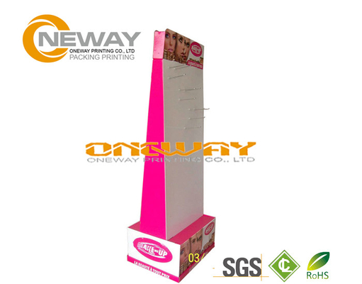 Free Standing POS Cardboard Advertising Displays With Pegs For Small Items