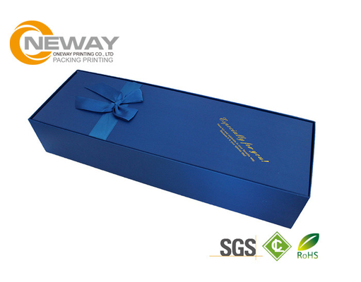 Popular Blue Color Logo Paper Flower Gift Box For Birthday Party And Celebration