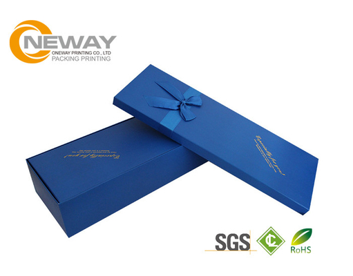 Popular Blue Color Logo Paper Flower Gift Box For Birthday Party And Celebration
